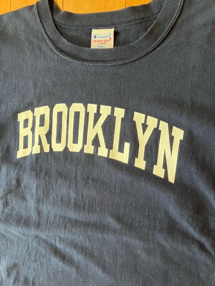 champion チャンピオン リバースウィーブ Tシャツ S BROOKLYN ブルックリン BEAMS ビームス 別注 紺 ネイビー 半袖 シャツ拍卖