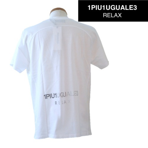 【2025春夏新作SALE】1PIU1UGUALE3 RELAX ウノピゥウノウグァーレトレ リラックス ウエストロゴ半袖Tシャツ Lサイズ 067-白系拍卖