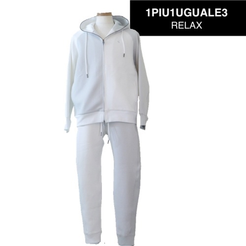 【2025春夏新作SALE】 1PIU1UGUALE3 RELAX ウノピゥウノウグァーレトレ リラックス クレイジーカラー上下セットLサイズ 058-白系拍卖