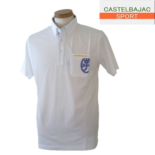【2025春夏新作SALE】カステルバジャック/CASTELBAJAC 春夏物 半袖ポロシャツ 46/Mサイズ 117-白系拍卖