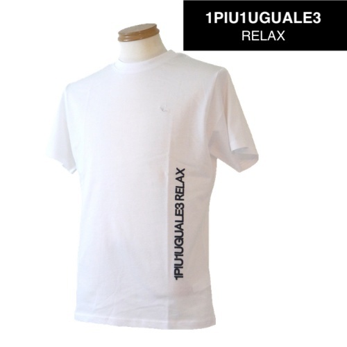 【2025春夏新作SALE】1PIU1UGUALE3 RELAX ウノピゥウノウグァーレトレ リラックス ロゴ刺繍半袖Tシャツ XXLサイズ 073-白系拍卖