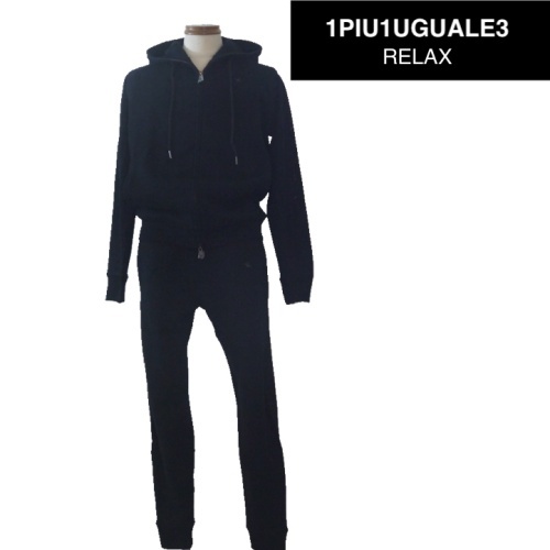 【2025春夏新作SALE】 1PIU1UGUALE3 RELAX ウノピゥウノウグァーレトレ リラックス 袖ロゴパーカー上下セット XLサイズ 073-黒系拍卖