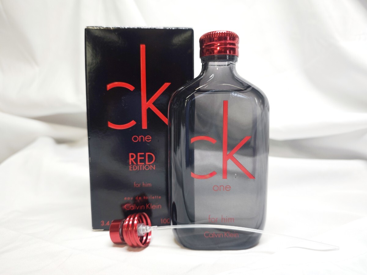 100ml【未使用】Calvin Klein カルバンクライン シーケーワン RED レッド EDT ck one フォーヒム for him オードトワレ 香水拍卖