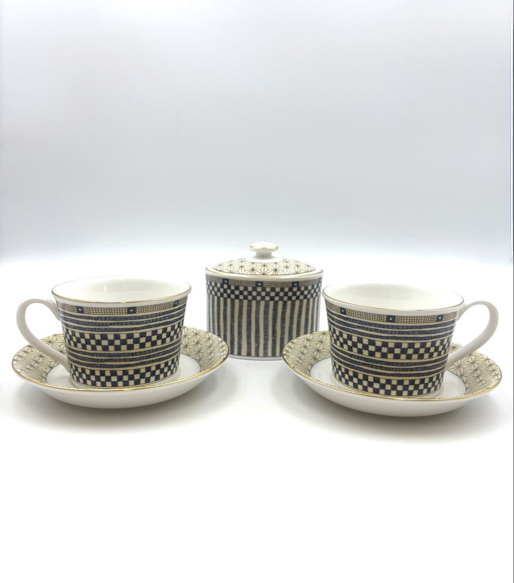 WEDGWOOD SAMURAI ウェッジウッド サムライ カップ&ソーサー 2客 シュガーポット 1点 3点セット拍卖