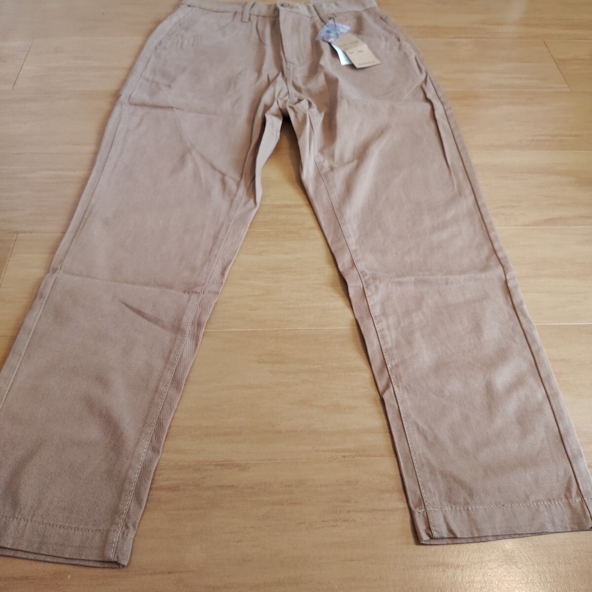 レディース ハイライズテーパードパンツ レディース L ベージュ  チノパン  ワークパンツ at one パンツ テーパードパンツ拍卖