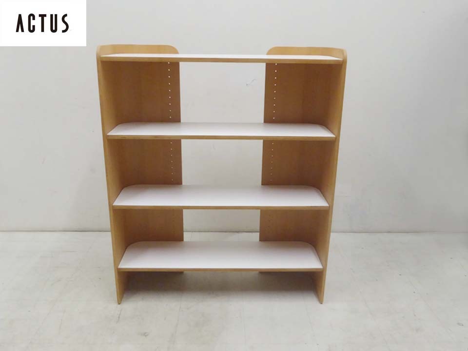 ■ACTUS アクタス■アクタスキッズ ANFUN アンファン シェルフ ビーチ材 本棚 オープンラック-1拍卖