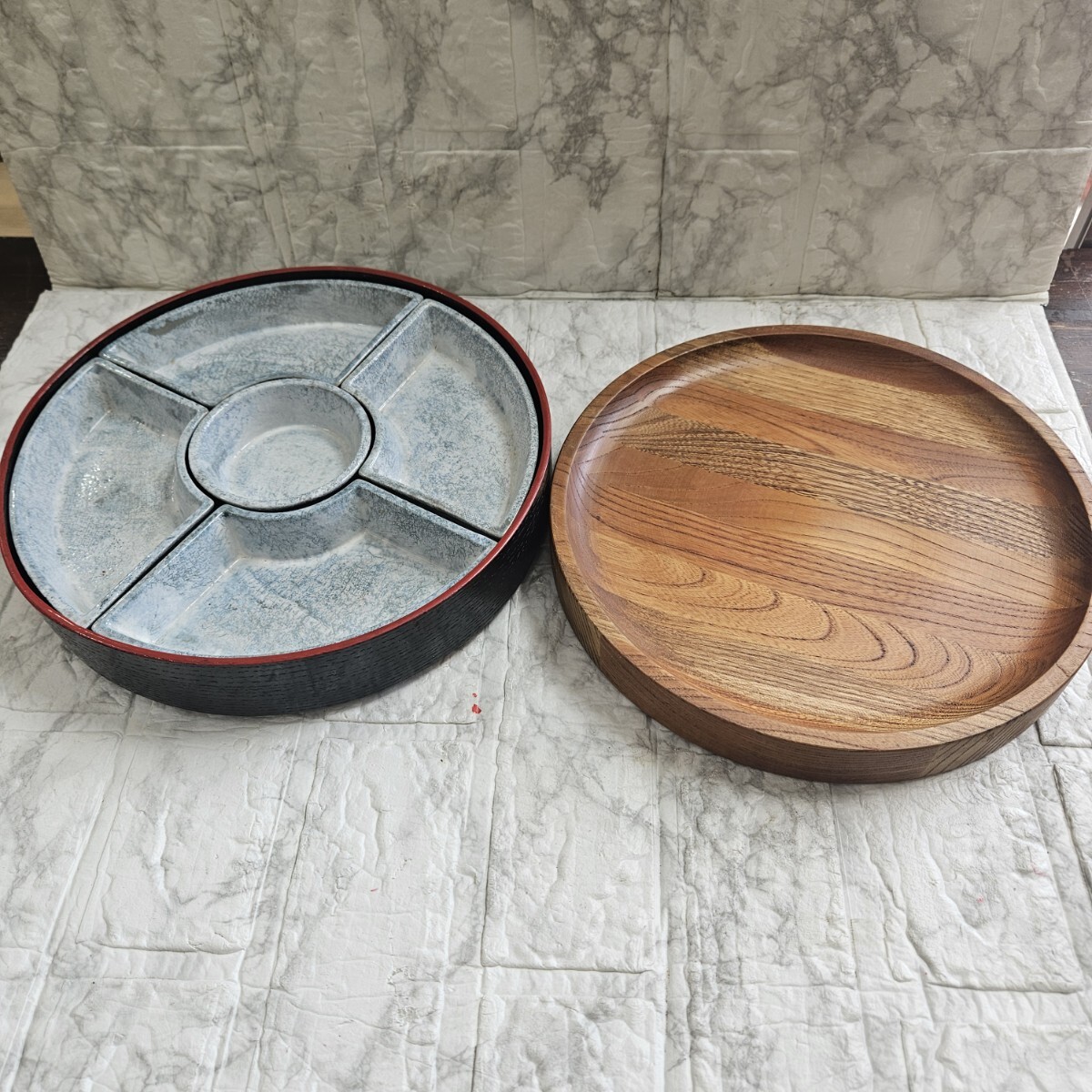 【美品】オードブル皿 老松 和食器 お盆付き 陶器 コレクション拍卖