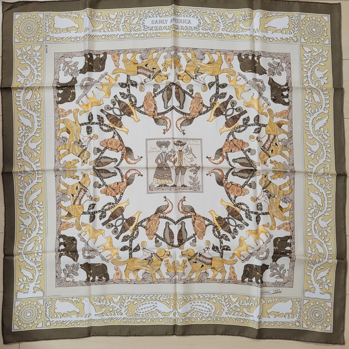 エルメス HERMES スカーフ カレ90 EARLY AMERICA拍卖