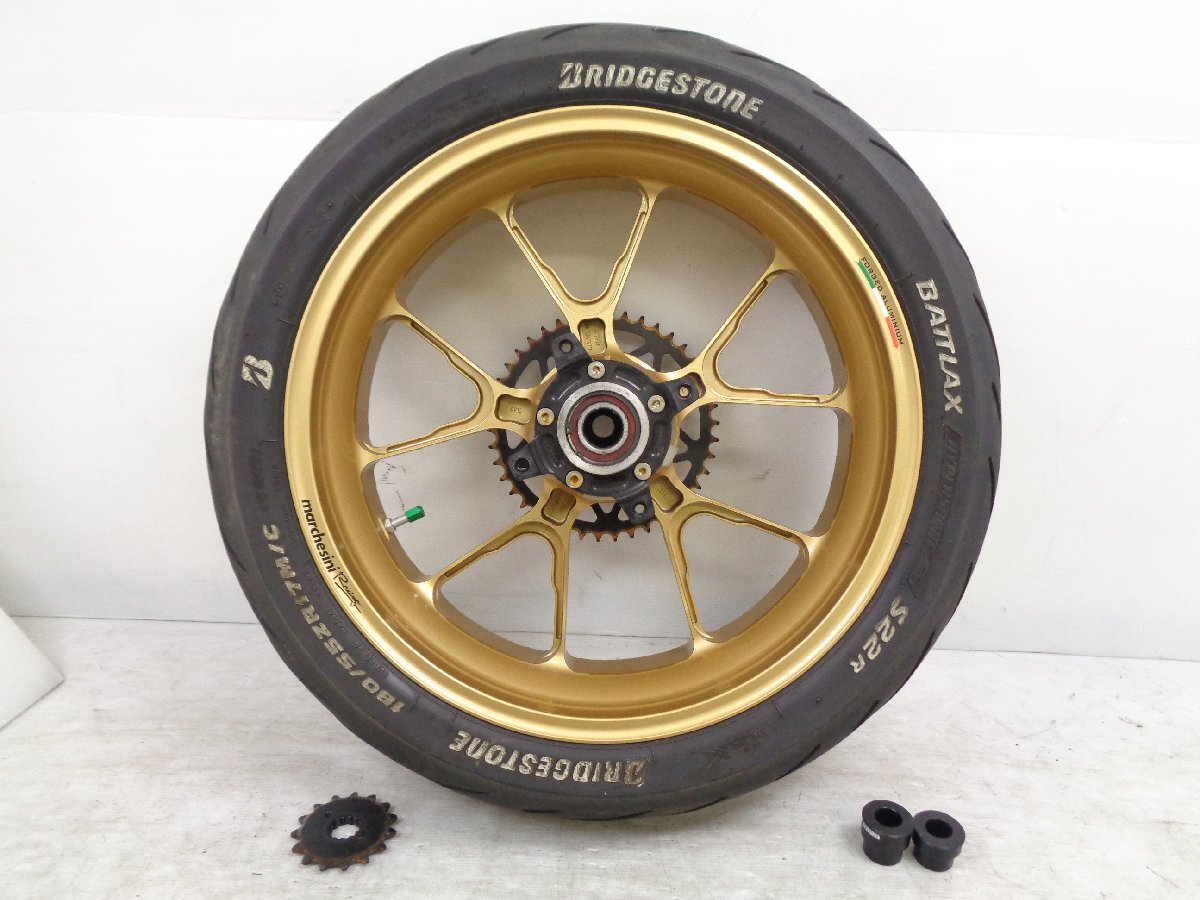 Z900RS ZR900C ZR900K カフェ 50TH 18-24 マルケジーニ M10S Kompe-Evo アルミ 鍛造 リア ホイール ゴールド 17×5.50 良品【G471】拍卖