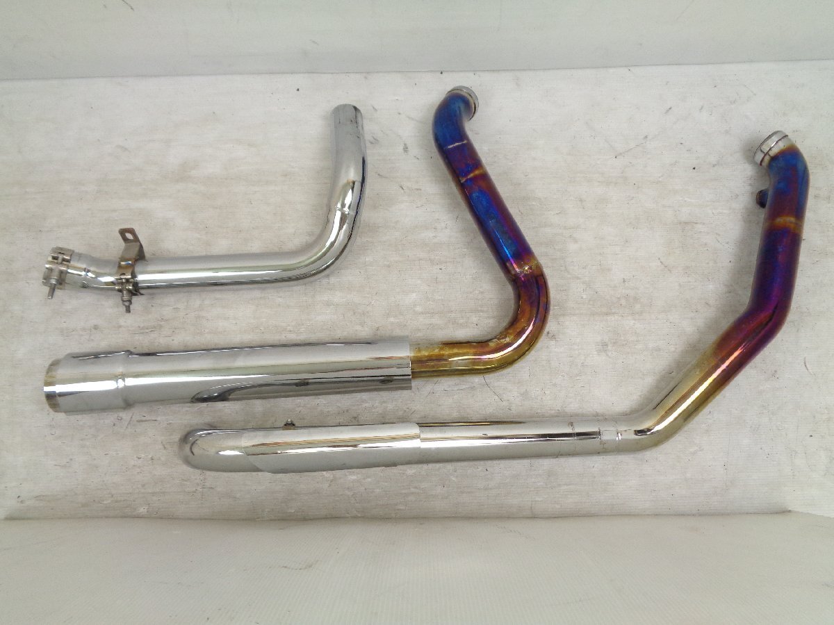 M8 FLHX FLTR FLHR ツーリング 17-22 モーターステージ 触媒レス 独立管 エキゾーストパイプ エキパイ マフラー 良品【G500】拍卖