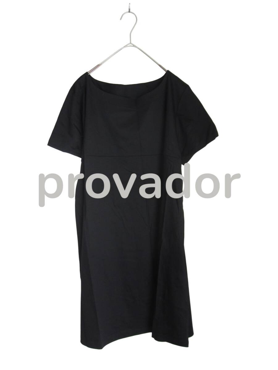 ★送料無料 新品 【3L】 provador プロバドール ブラック Aライン 半袖 ロング丈 カットソー 900035 大きいサイズ 匿名配送拍卖