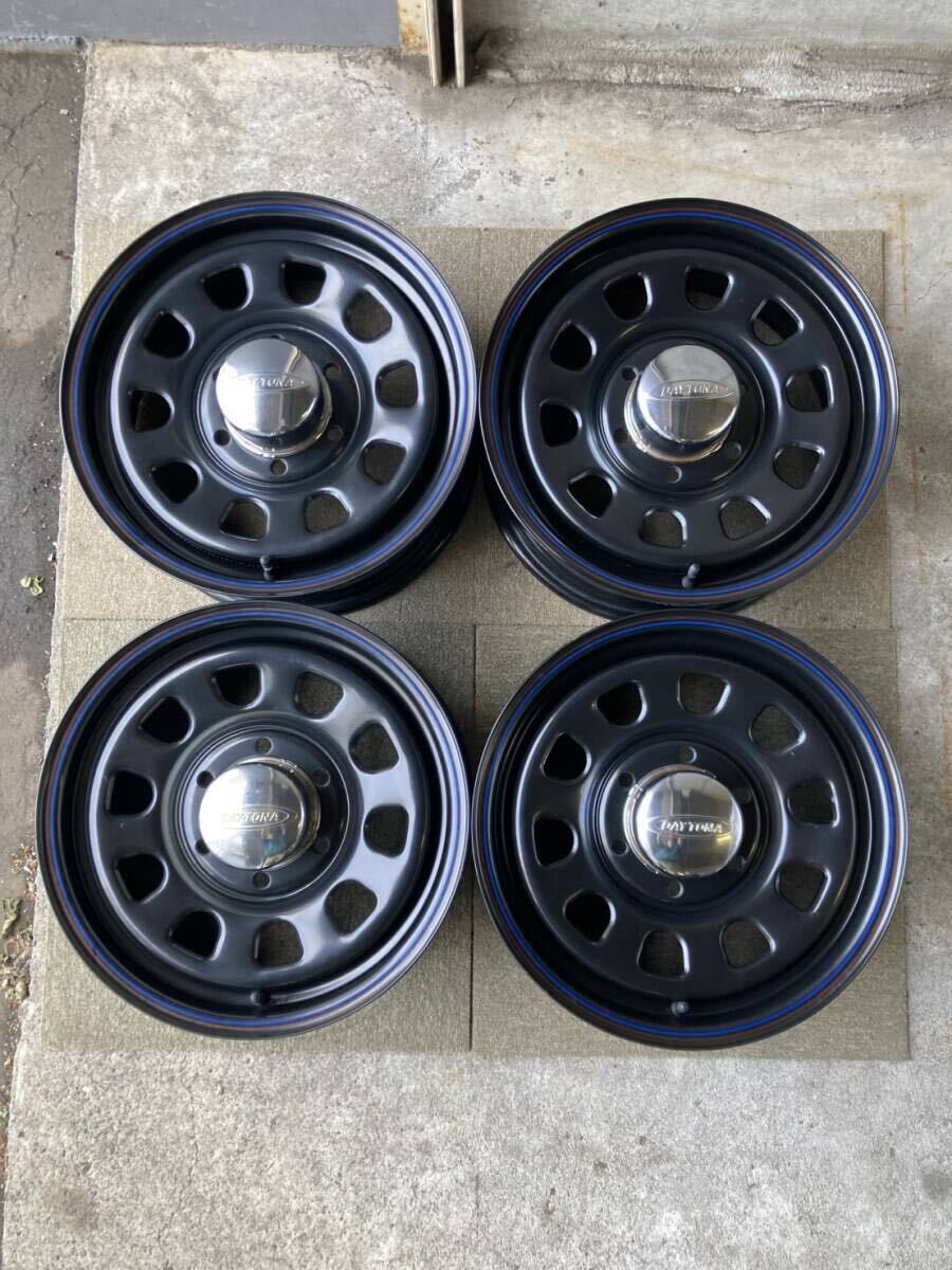 デイトナ ブラック 16インチ スチールホイール 16x6.5J 139.7 6H +35 4本セット ハイエース 200系 キャラバン NV350 札幌 手渡し可拍卖