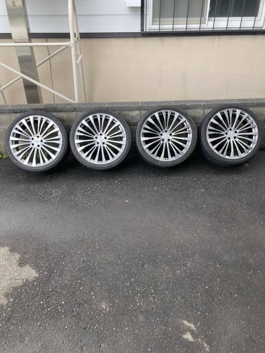 ROJAM ロジャム 22インチ 8.5J 5H 114.3 +33 265/35R22 アルミホイール タイヤセット 4本 札幌 手渡無料 ハリアー アルファード ムラーノ拍卖