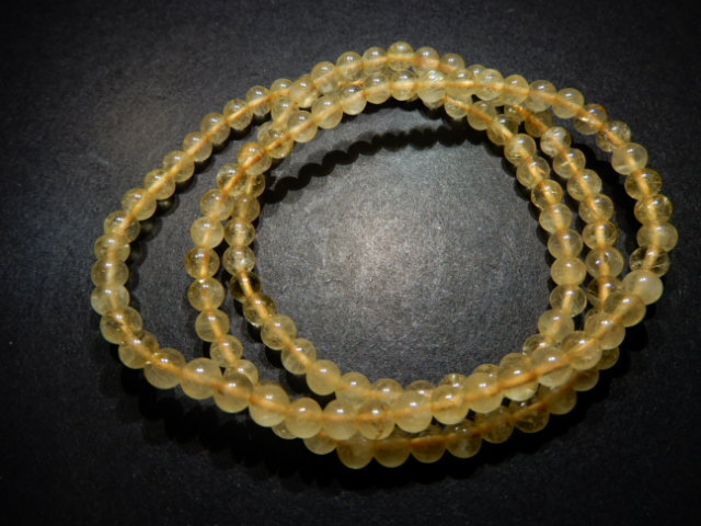 高級天然水晶BD7088 超極上級 極美黄金タイチンルチル 4.5mm★多重巻き、ネックレス用可拍卖