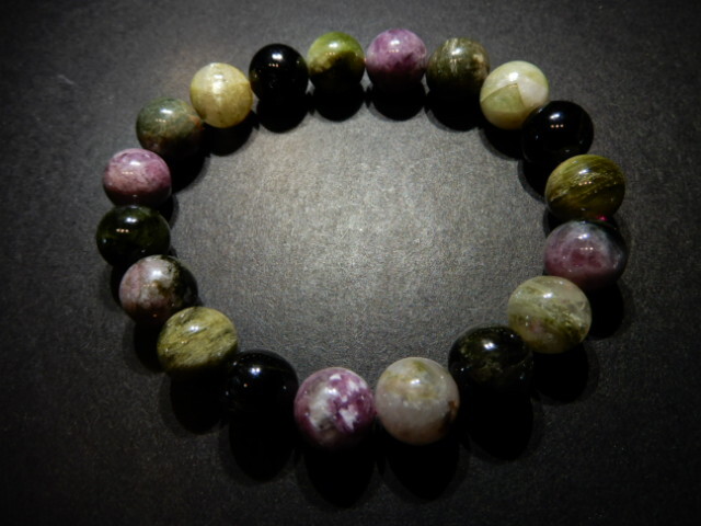 高級天然貴石BD7106 多彩トルマリン 超極上級美品10.5mm拍卖