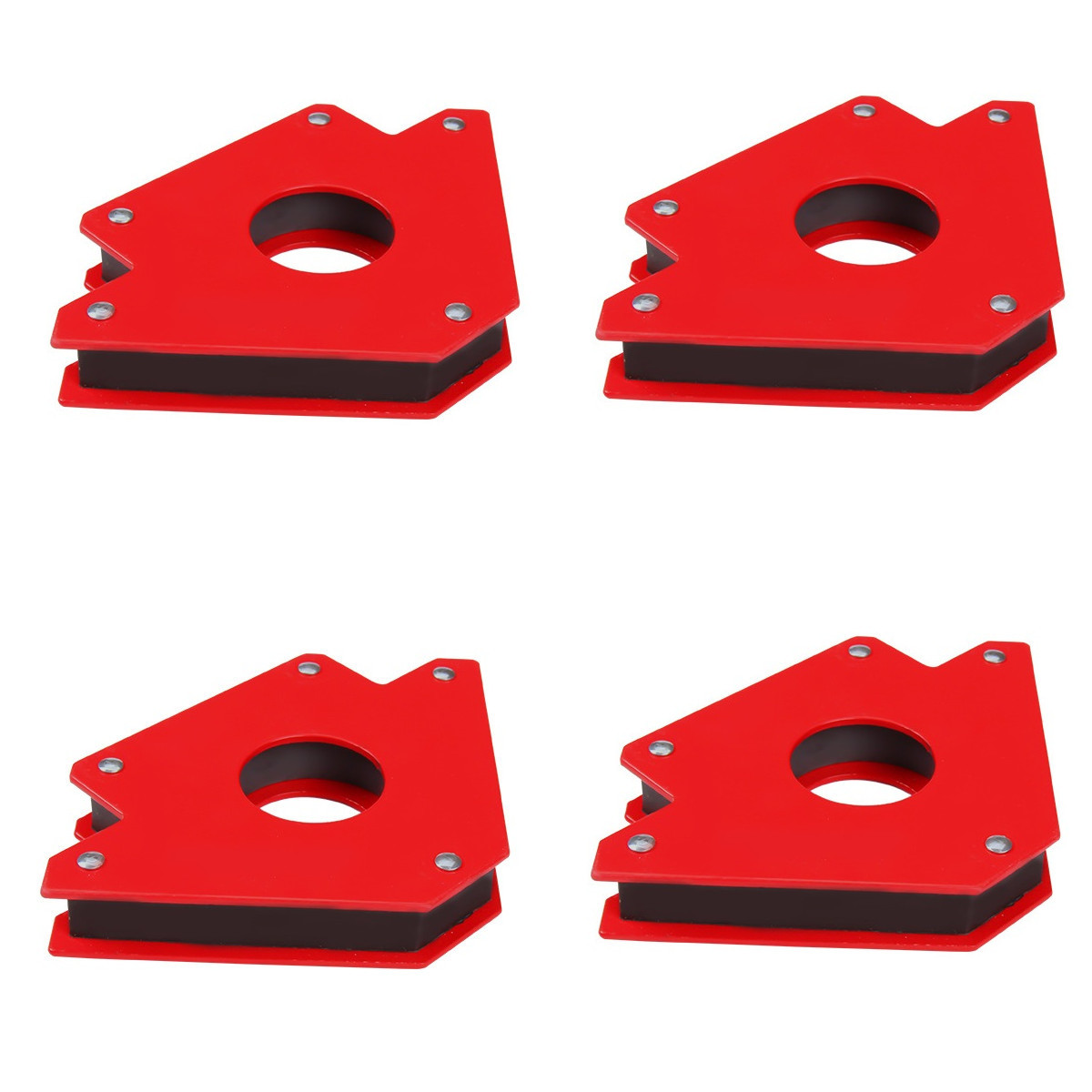 マグネットホルダー 4個セット 吸着力 33kg 仮止め 磁石 磁気 溶接 ホルダー ポジショナー 強力 マルチ角度 コーナー クランプ 矢印拍卖