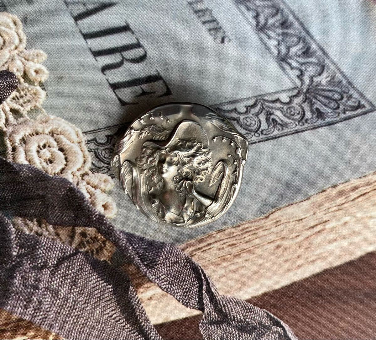 アンティーク 1901年 アールヌーボー ボタン シルバー拍卖