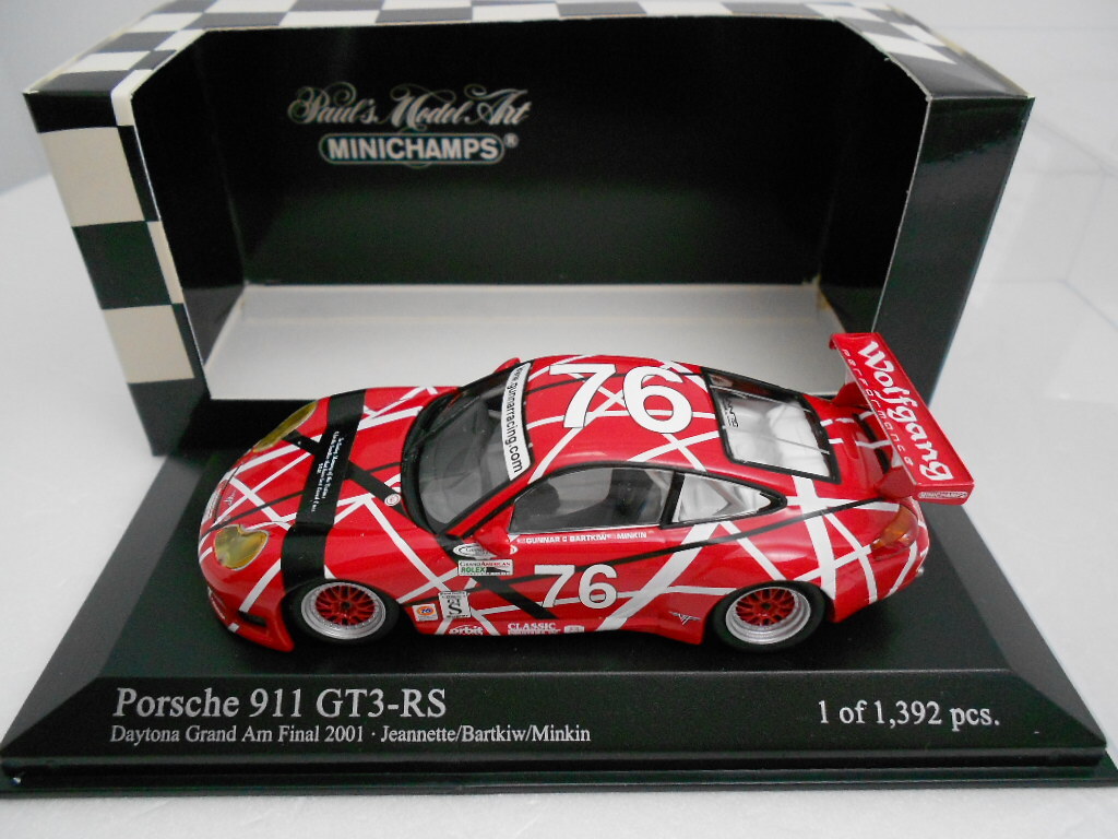 ☆希少・9/11 Memorial ☆PMA 1/43 Porsche 911 (996)GT3RS Daytona Grand-Am Final 2001 #76 ☆250701拍卖