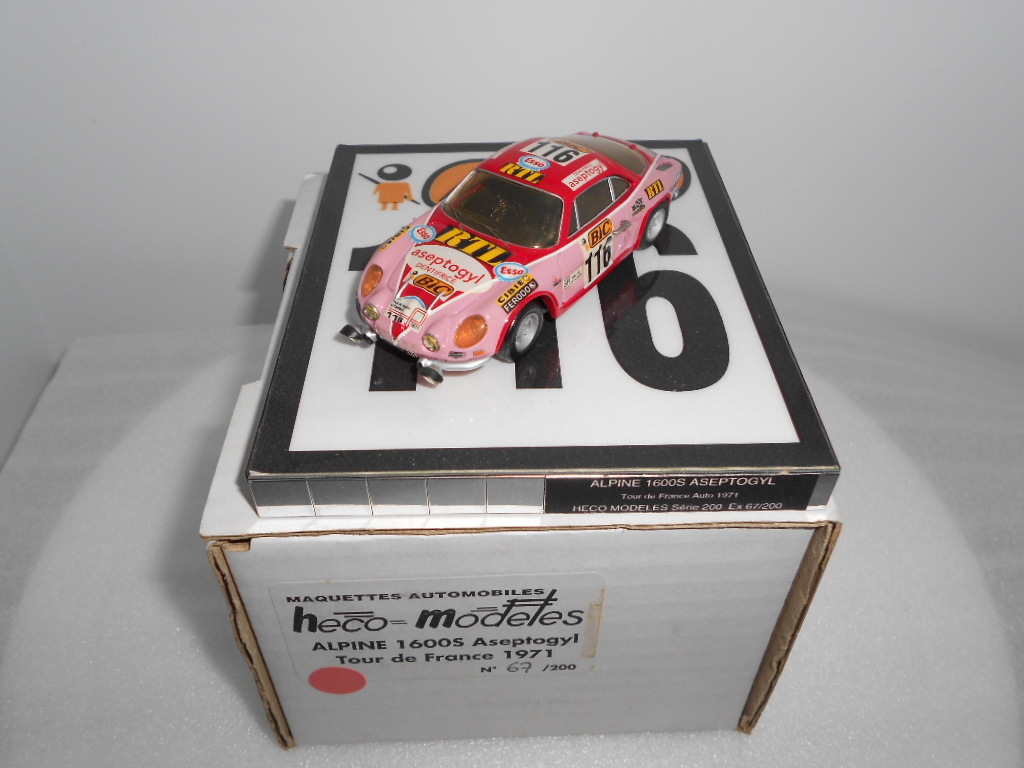 ☆超希少・200台限定 Heco modeles ☆ 1/43 アルピーヌAlpine A110 1600S Aseptogyl #116 Tour de France Auto 1971 ☆250707A拍卖