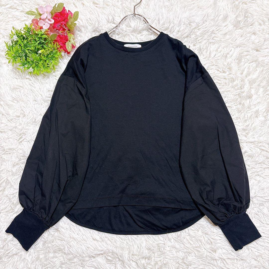 【オペークドットクリップ】 ボリュームスリーブカットソー スーピマ (S) 美品拍卖