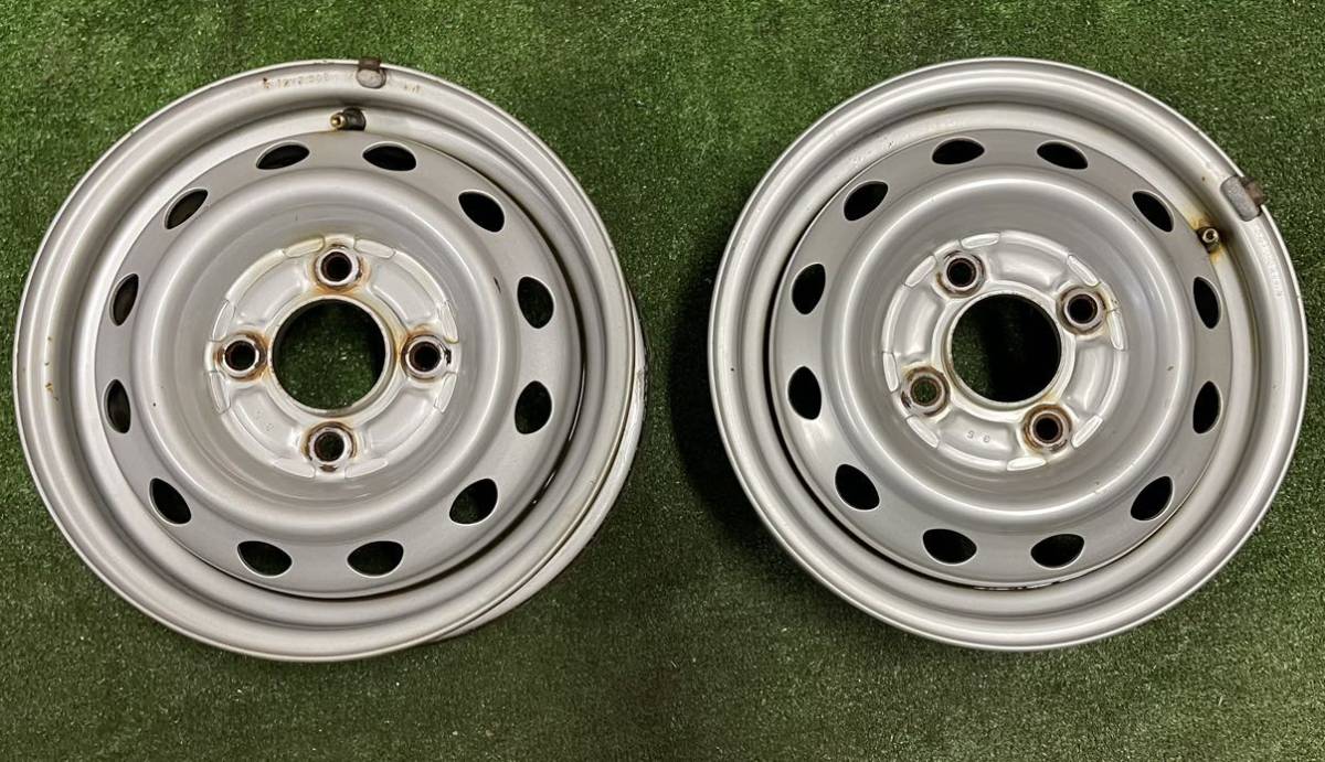 ホンダ純正 (旧ハブ径) 鉄ホイール 4本 12×3.50B +35 PCD:100 4穴 ハブ径:60 2本拍卖
