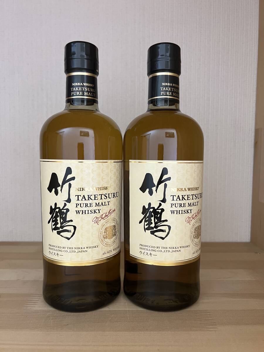 即決 ニッカ 竹鶴 700ml 43° 2本 ギフトにも最適拍卖