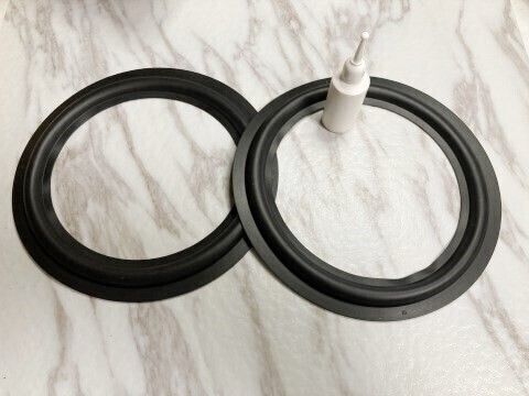 JBL A820 適合 ラバーエッジ 2枚 +ラバー専用接着剤25g+送料無料! 純正同等の従来品よりも極薄新型タイプ!拍卖