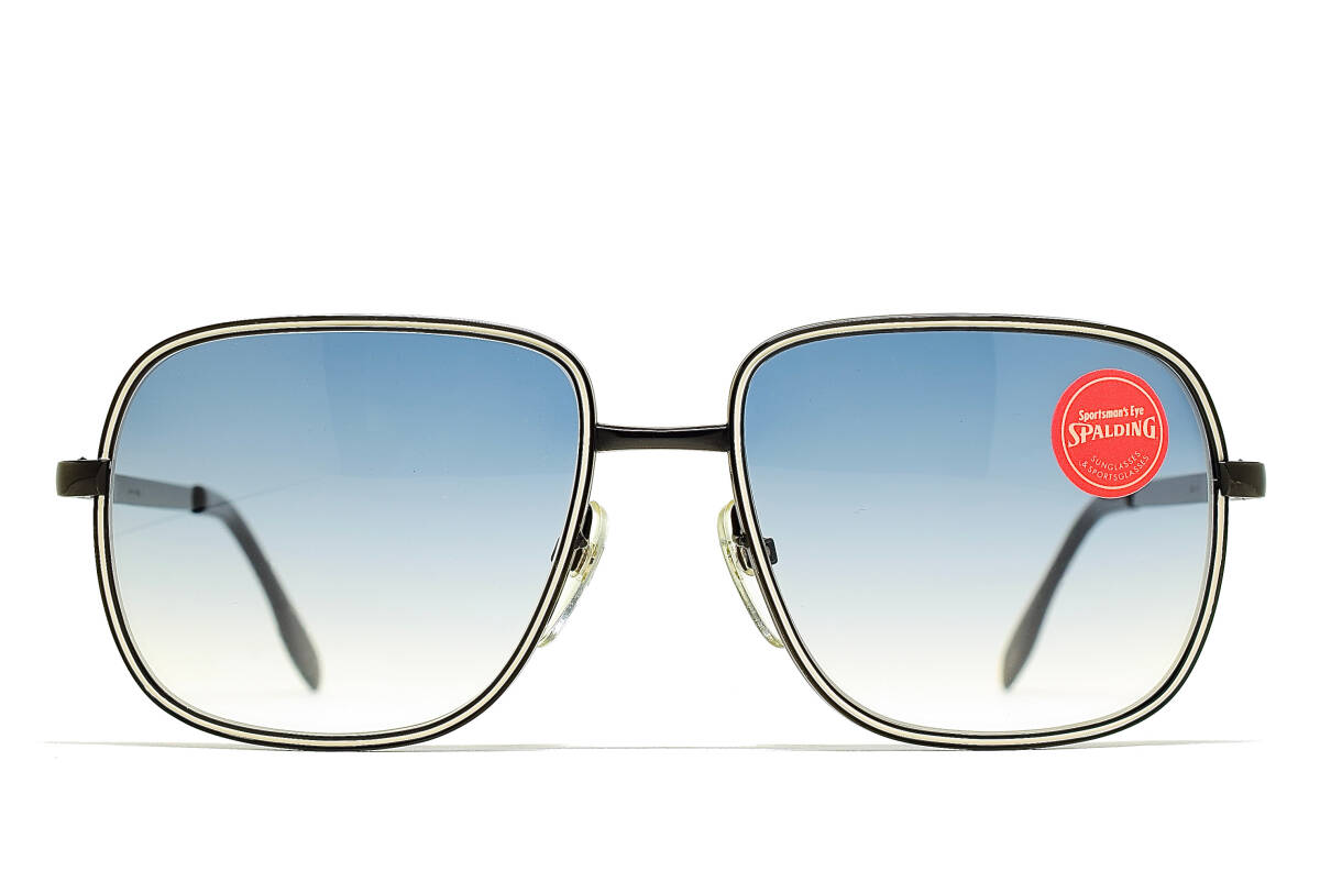 デッドストック SPALDING SL-8 54-16 サングラス ブラック/ホワイト ヴィンテージ スポルディング メガネ拍卖