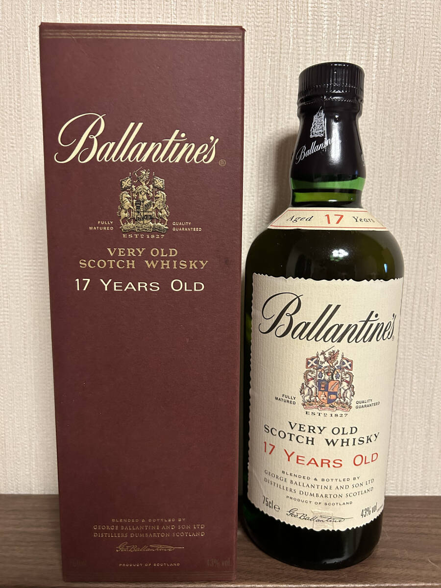 【未開栓】バランタインウイスキー17年 VERY OLD 750ml 43度 激レア旧ボトル赤箱 Ballantines拍卖