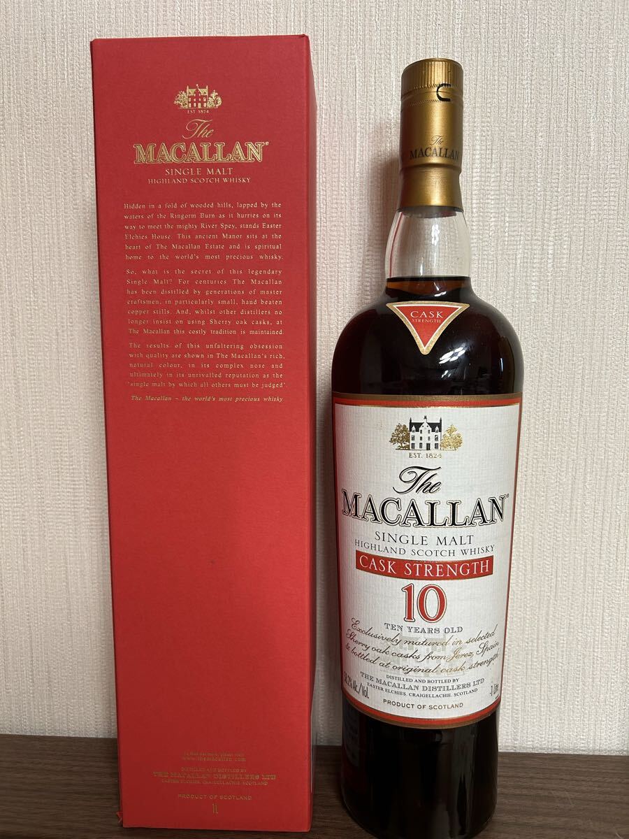 激レア!未開栓! MACALLANSINGLE MALT HIGHLAND SCOTCH WHISKY CASK STRENGTH 10年 マッカラン  拍卖