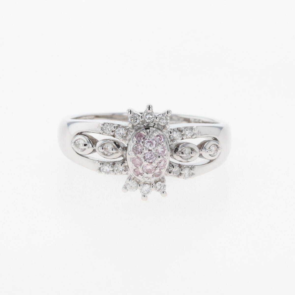 メレダイヤ デザインリング WG ホワイトゴールド 指輪 リング 12.5号 K18 WG ダイヤモンド レディース 【中古】拍卖