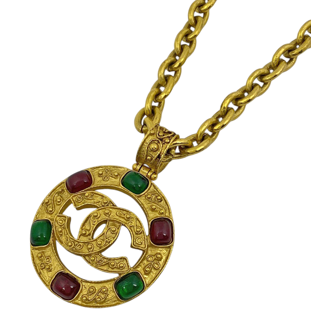 シャネル CHANEL ココマーク チェーン ネックレス グリポア ロング ネックレス GP ゴールド レディース 【中古】拍卖