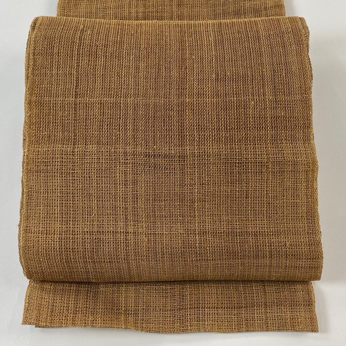 名古屋帯 美品 逸品 夏帯 科布 茶色 科 【中古】拍卖