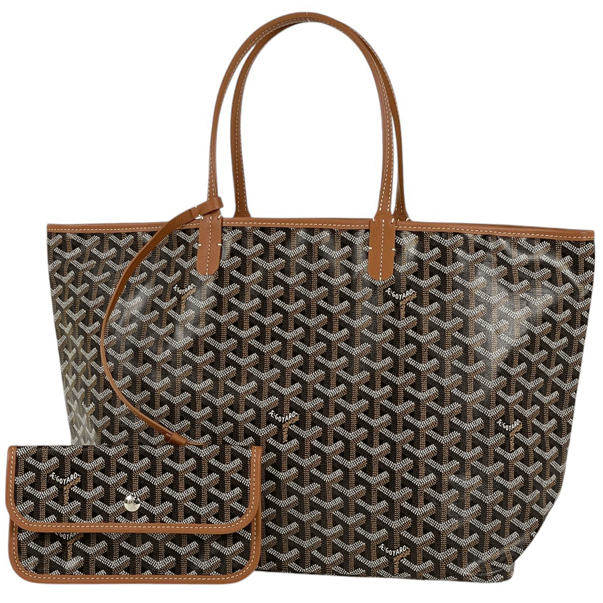 【在庫一掃】 ゴヤール GOYARD サン ルイ PM ショルダーバッグ 総柄 リバーシブル トートバッグ コーティングキャンバス ブラウン 【中古】拍卖