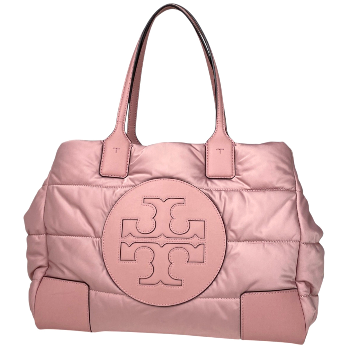 トリーバーチ Tory Burch ロゴ トートバッグ エラ パッファ トートバッグ ナイロン ピンク レディース 【中古】拍卖