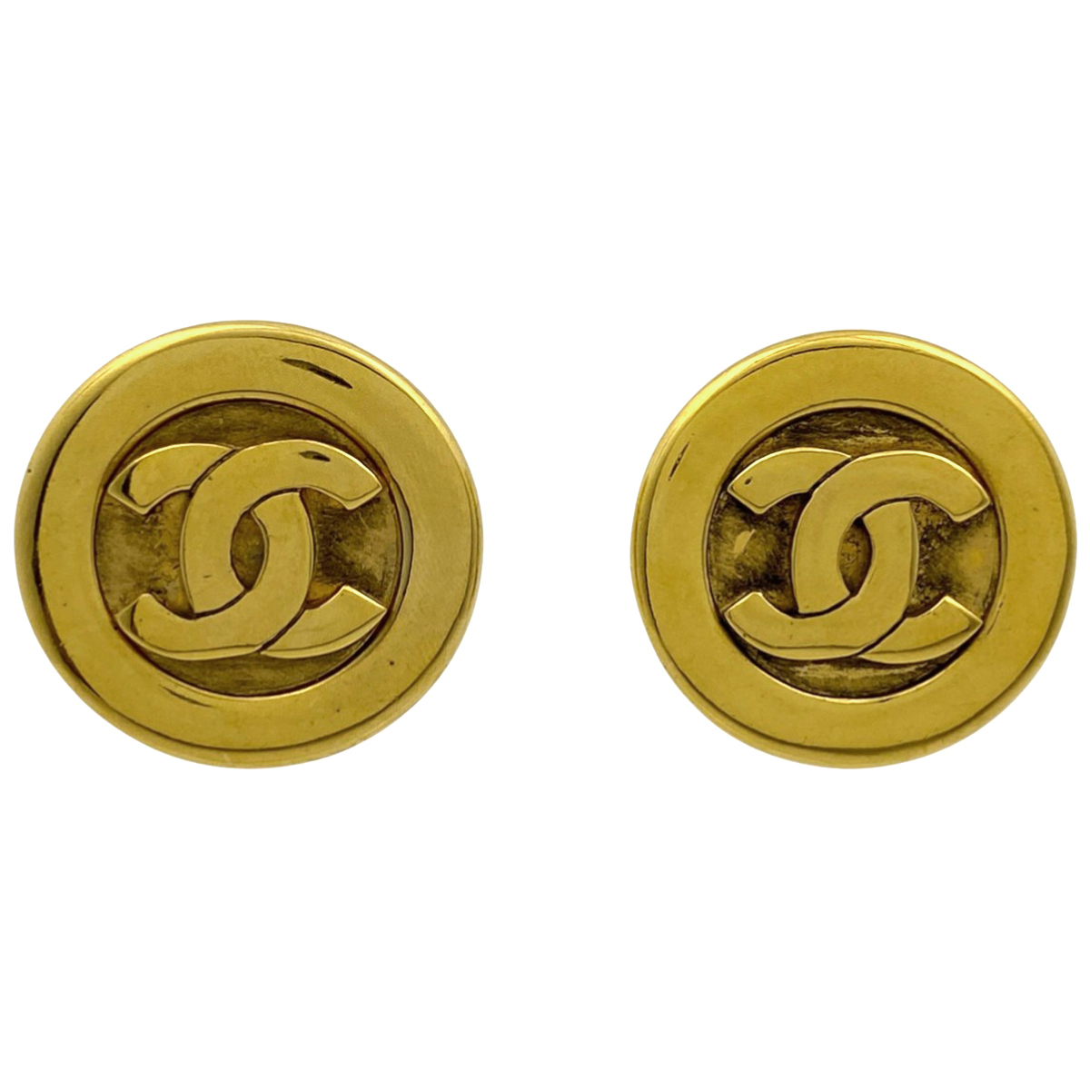 【在庫一掃】 シャネル ココマーク ラウンド イヤリング 丸型 イヤリング GP ゴールド 【中古】拍卖