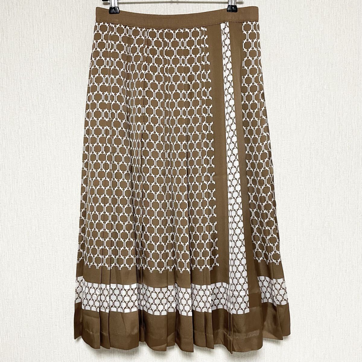 即決☆EPOCA エポカ プリーツ スカート ハニカムプリント フレア 40 L 拍卖