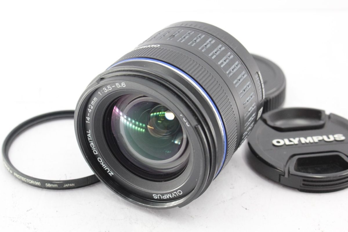 ★特上品★オリンパス OLYMPUS ZUIKO DIGITAL 14-42mm F3.5-5.5 ED 《キャップ フィルター 付き》 #A4221拍卖