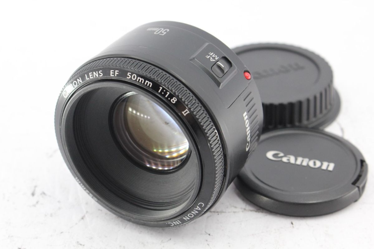 ★特上品★キヤノン CANON EF 50mm F1.8 II 《キャップ 付き》 #A4611拍卖