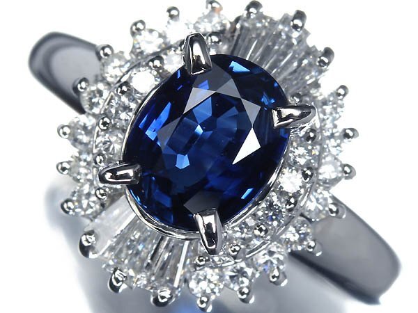 1KV16225T【売り切り】新品【RK宝石】《Sapphire》極上サファイア 大粒1.12ct 極上ダイヤモンド 総計0.5ct Pt900 高級リング ダイヤ拍卖