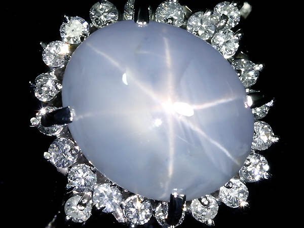 2MM16213S【売り切り】新品【RK宝石】《Star Sapphire》天然非加熱スターサファイア 大粒6.98ct 極上ダイヤモンド Pt900 高級リング ダイヤ拍卖