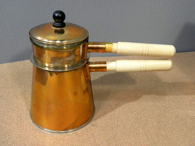 煎じ器 浸煎剤器 薬鍋 ダブルボイラー 銅製 未使用品拍卖