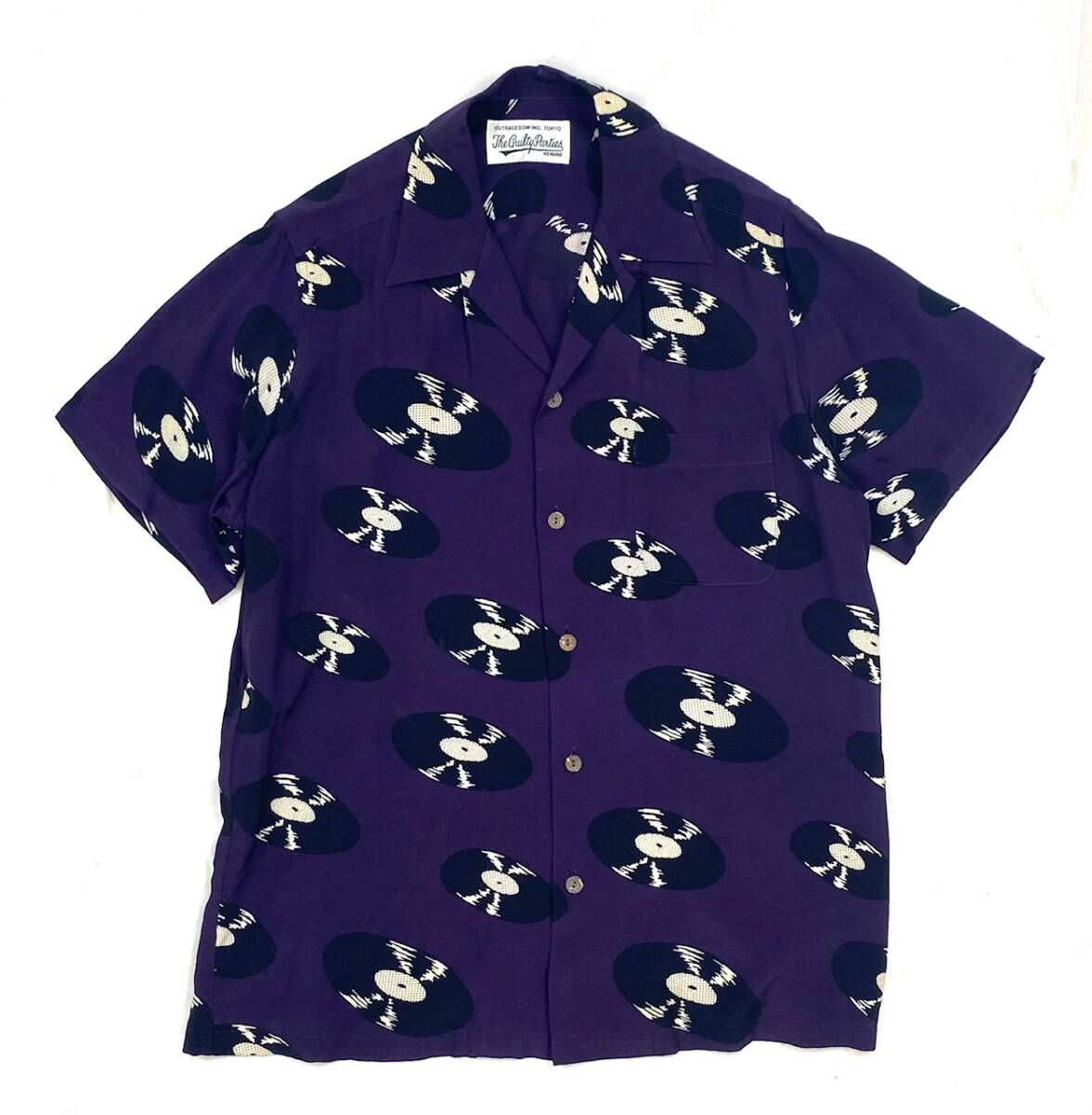 WACKO MARIA(ワコマリア) レコード アロハシャツ PURPLE (S)拍卖
