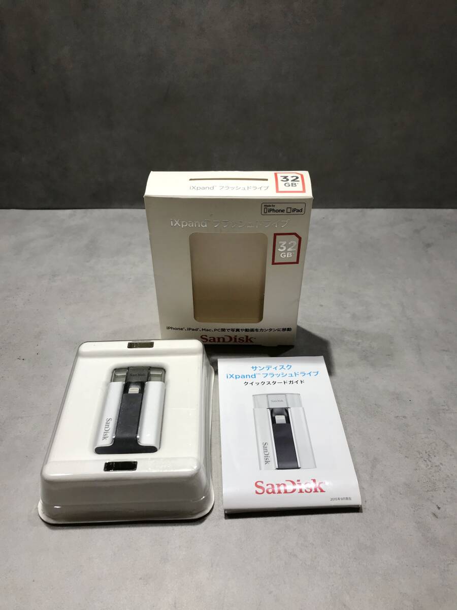 iXpand フラッシュドライブ【S12781◎】SanDisk サンディスク USBメモリ SDIX-032G 32GB リセット済【動作品】250725拍卖