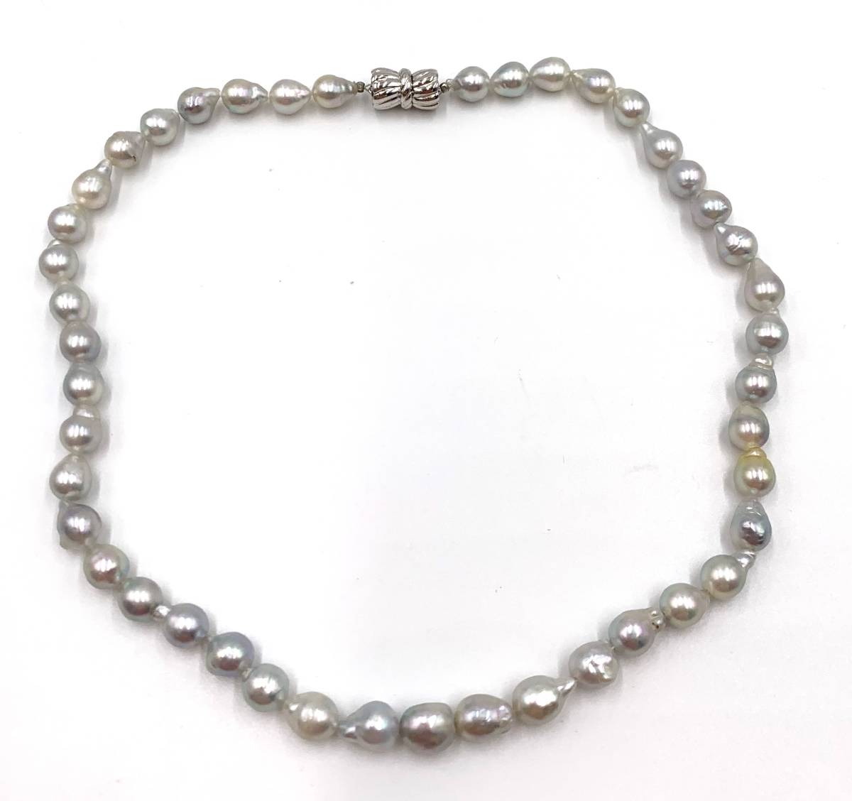 シルバー 南洋バロックパール ネックレス拍卖