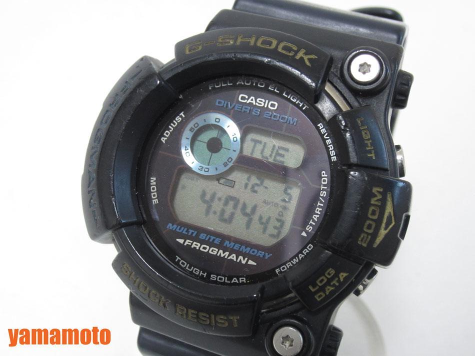 送料無料 CASIO カシオ FROGMAN フロッグマン トリプルクラウン メンズウォッチ 腕時計 ソーラー ブラック ネイビー GW-200TC 中古拍卖