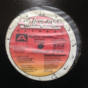 12inchレコード RHYTHM SECTION / THRILL ME feat. SUNDAY拍卖