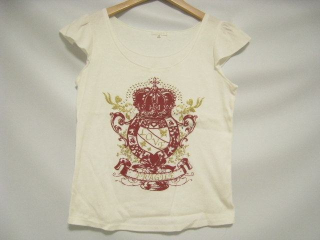 FRAGILE フラジール トップス カットソー 白 ホワイト サイズ38 プリント拍卖