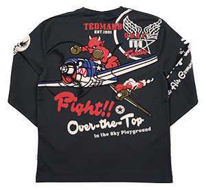 テッドマン/ロンT/ネイビー/M/tdls-326/エフ商会/カミナリモータース拍卖