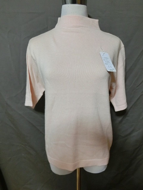★メモリード【Memoreed】 カシミア入り 半袖ニットセーター Lサイズ 未使用品 ★拍卖